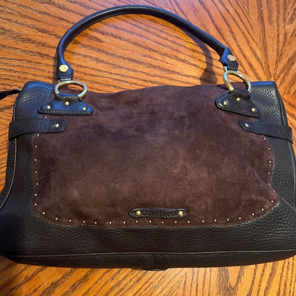 Cole Haan Leather & Suede Satchel Bag - EUC - Picture 7 of 16